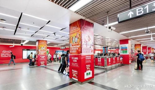 天津地鐵營(yíng)口道站換乘站廳墻貼包柱廣告投放,天津地鐵廣告價(jià)格